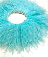 Ostrich Feather Fringe 5-6" Aqua - 2 Yards