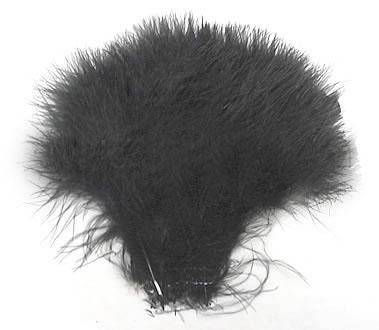 Strung Turkey Marabou 4-5" Dyed Black - Per 1/2 lb