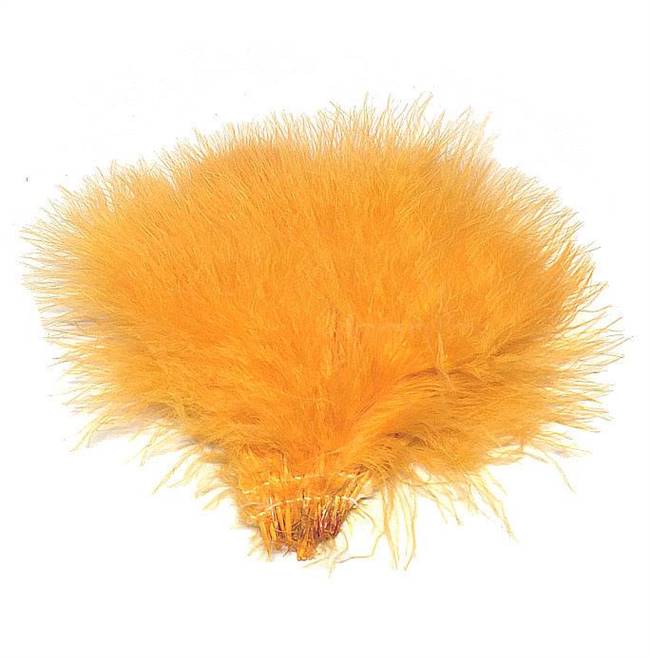 Strung Turkey Marabou 4-5" Dyed Carrot Gold (Ilima) - Per 1/2 lb