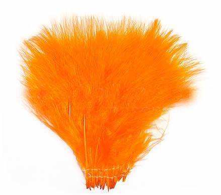 Strung Turkey Marabou 4-5" Dyed Orange - Per 1/2 lb