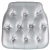 Hard Silver Tufted Vinyl Chiavari Chair Cushion