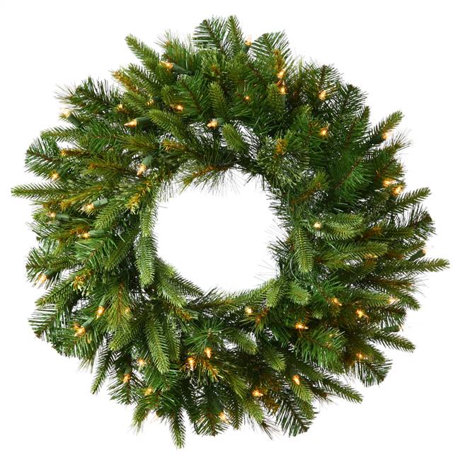 36" Cashmere Wreath LED100WmWht