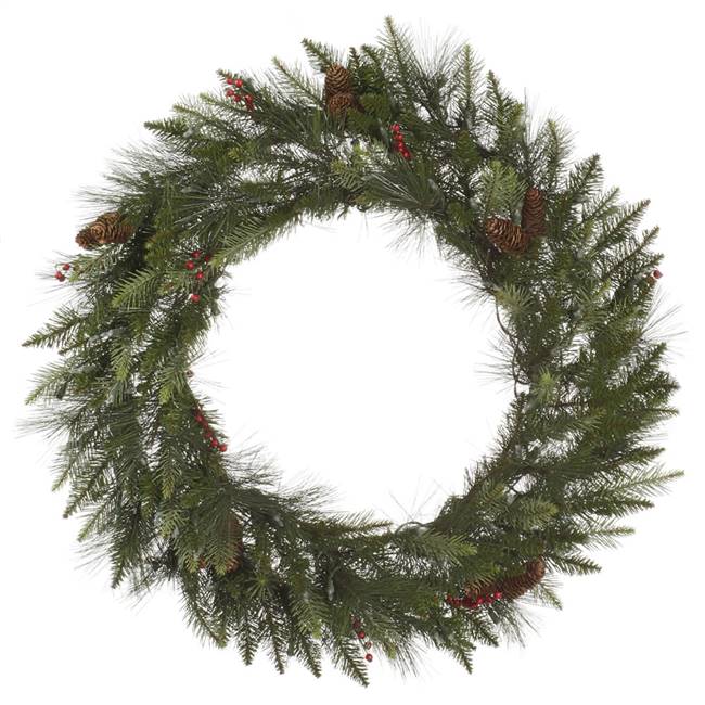 36" Vallejo Mix Pine Wreath W/Cones 180T