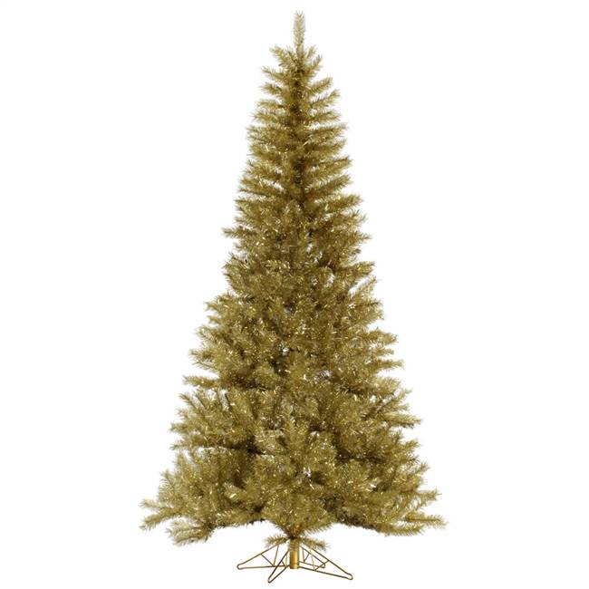 5.5' x 36" Gold/Silver Tinsel Tree 489T