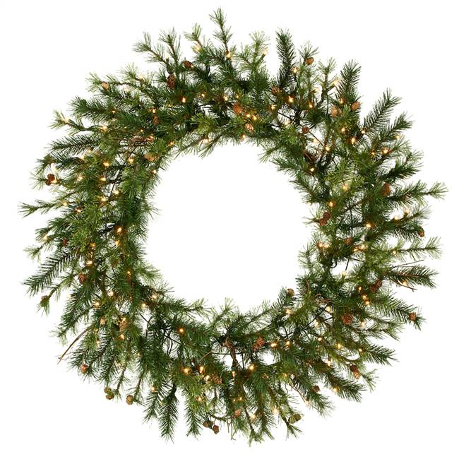 48" Mixed Country Wreath Dura-Lit 150CL