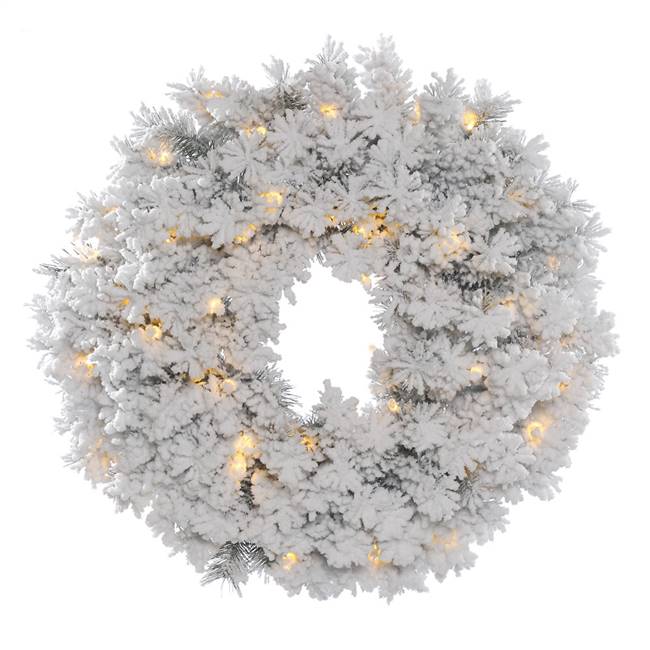 36" Flk Alaskan Wreath Dura-Lit LED100WW