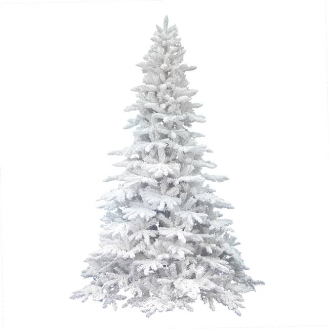 4.5' x 46" Flocked White Spruce 498Tips