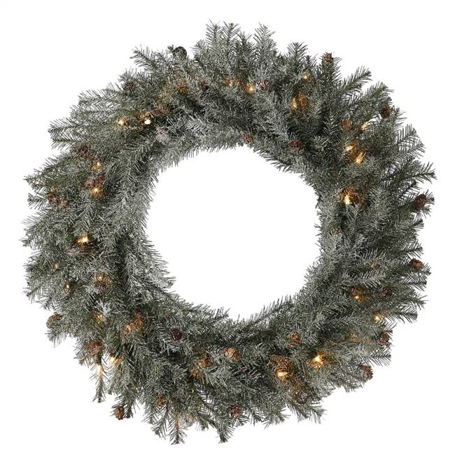 30" Frosted Pistol Pine Wreath 50CL