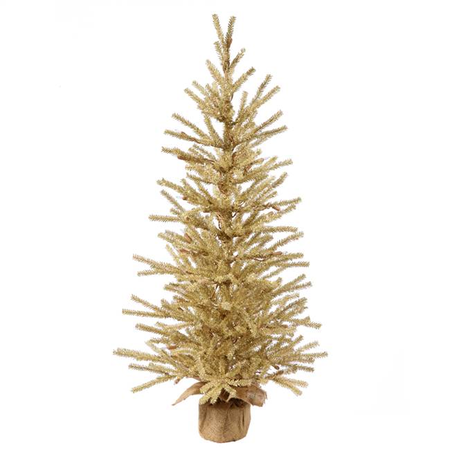 48" Champagne Tree w/Burlap Base 869Tips