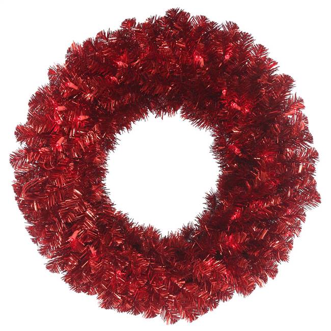30" Ruby Red Pine Wreath Dura-Lit 70Rd