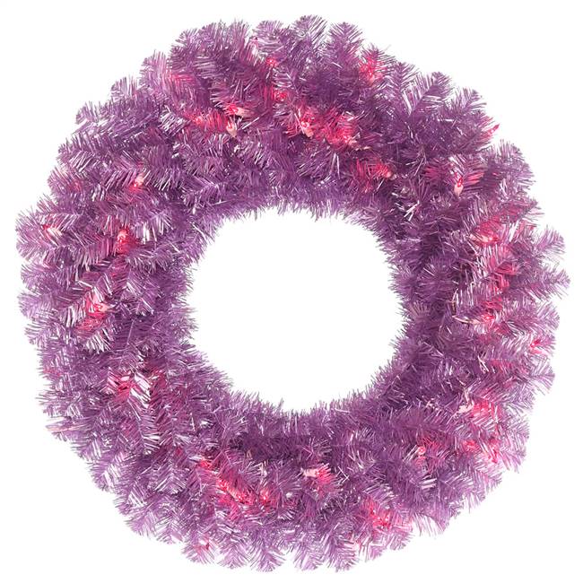 30" Violet Pine Wreath Dura-Lit 70MA