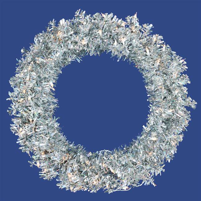 36" Silver Wide Cut Wreath 100CL 320T