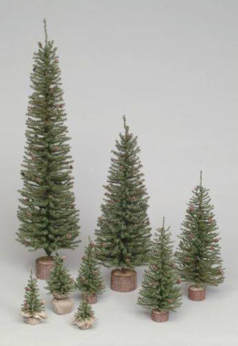 48" Carmel Pine Tree 432 Tips Wood Base