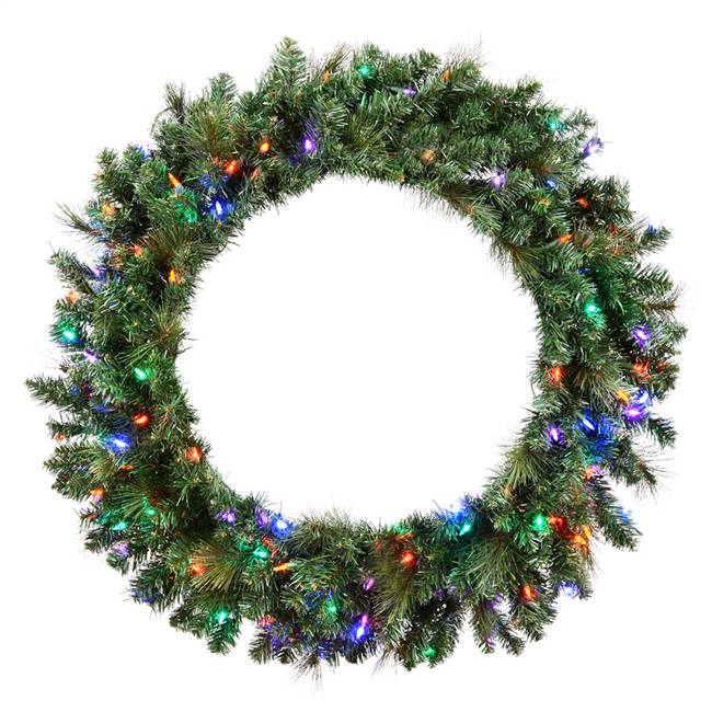 48" Mixed Brussels Wreath Dura-Lit 200MU