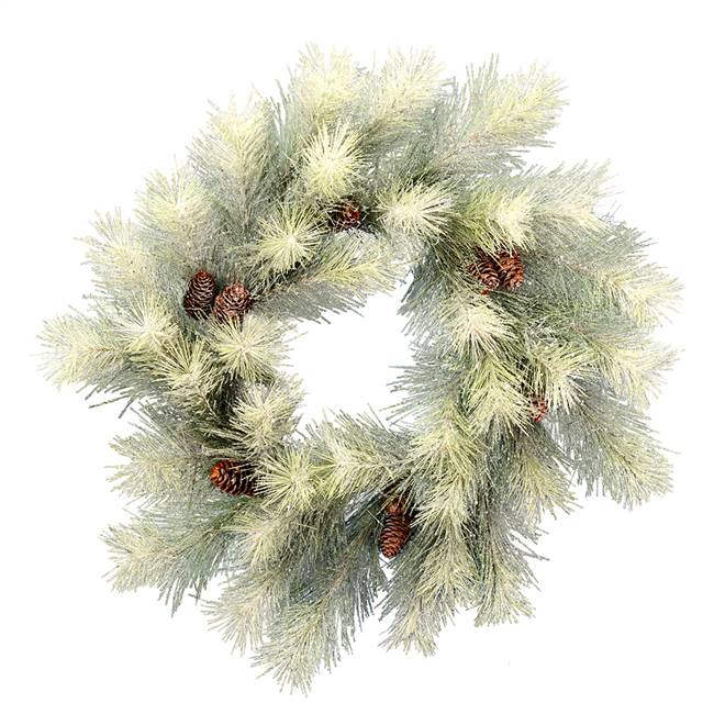 30" Norfolk Frosted Pine Wreath