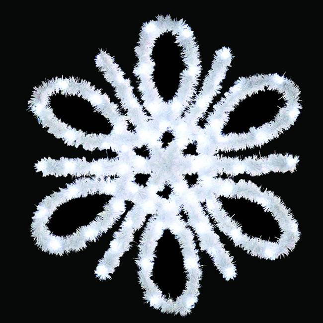 4.5' Metallic Spiral Snowflake 48LEDC7