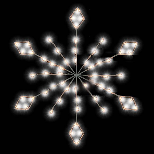 4' Diamond Snowflake w/48 LEDCool C7