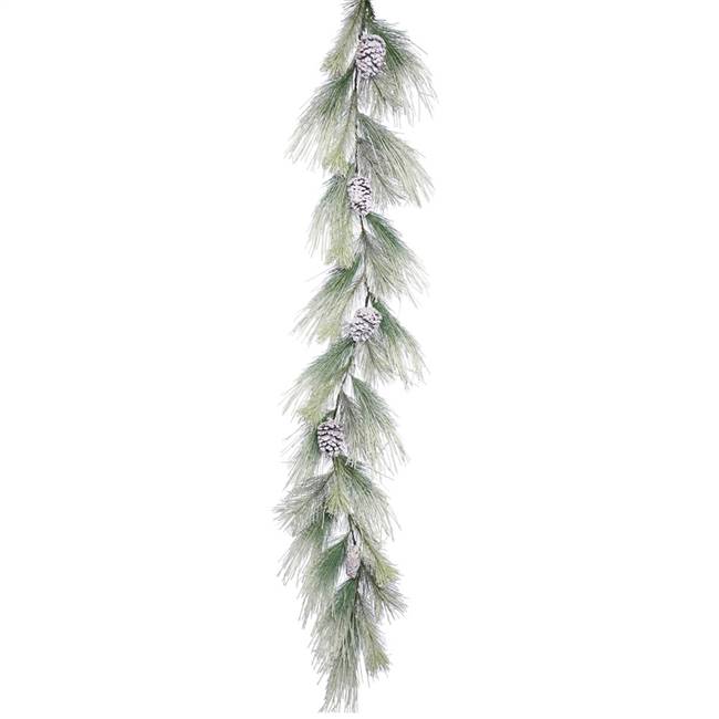 6' x 17" Frosted Norway Pine Garland 30T