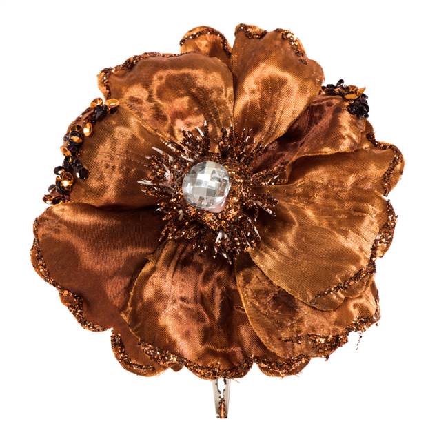 5" Copper Wild Poppy Head Clip 3/Bag