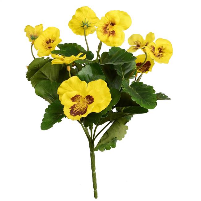 10" Yellow Pansy Bush 4/Pk