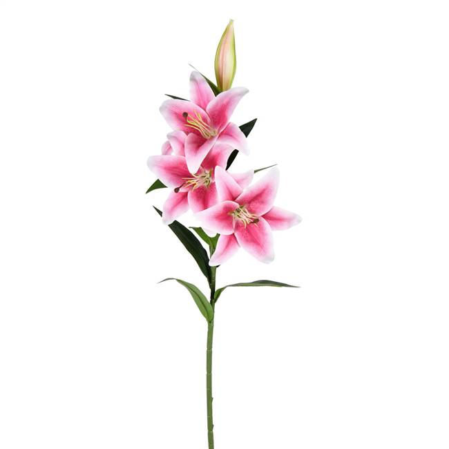 36" Pink Lily Spray (2/pk)