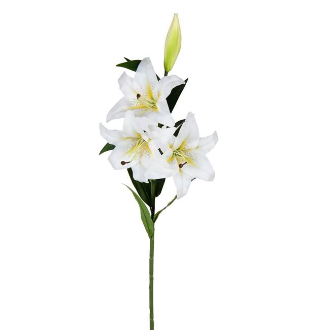 36" White Lily Spray (2/pk)