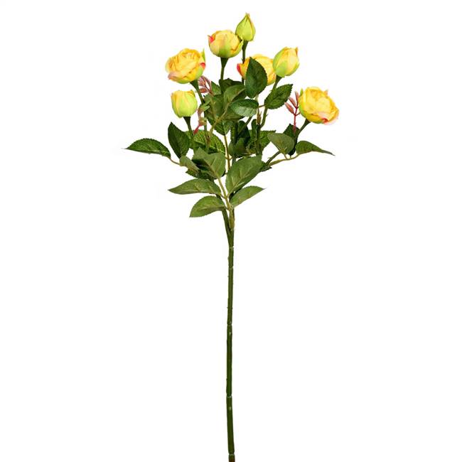 20.5" Yellow Tea Rose Spray (3/pk)