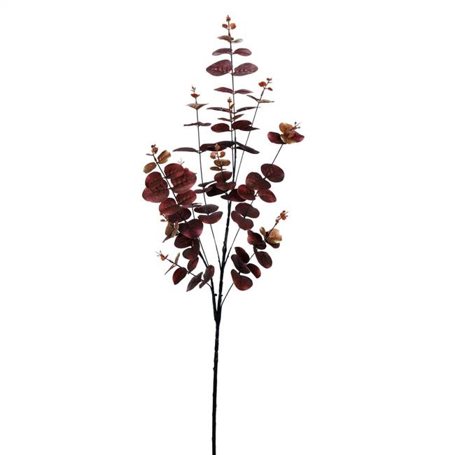 36" Burgundy Money Leaf Spray Pk/3