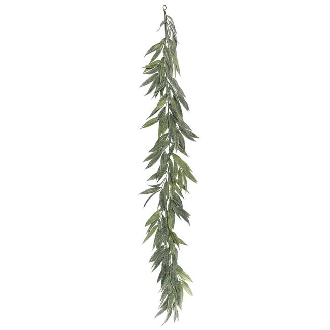 6' Green Muddy White Willow Garland