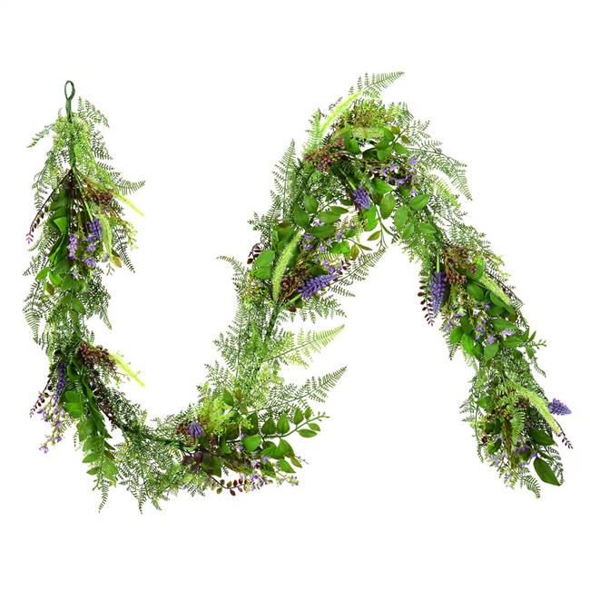 6' Green/Purple Maytime Garland