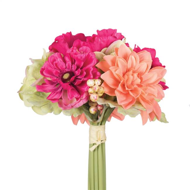 10" Poppy / Dahlia Bundle-Pink/Org/Grn