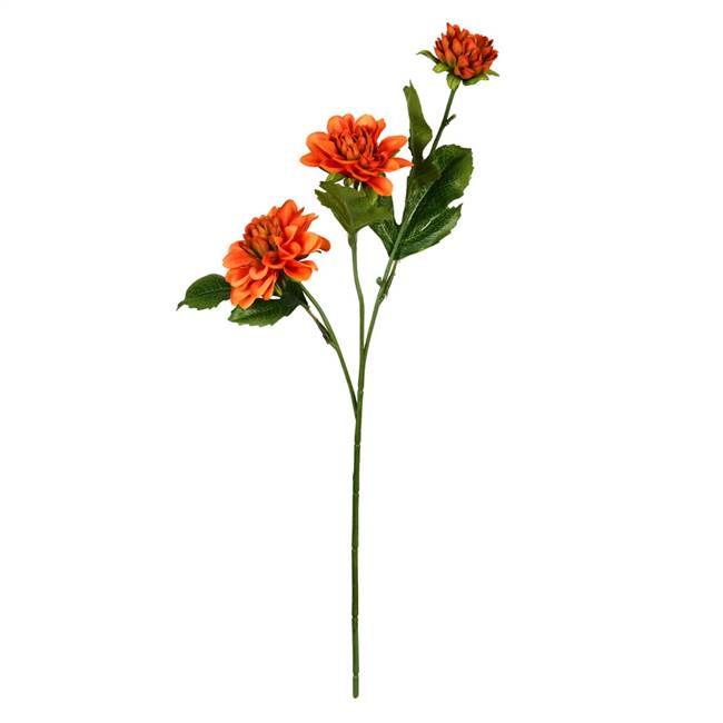 17" Orange Dahlia Spray 6/Pk