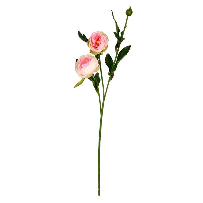 16" Pink Peony Spray 6/Pk