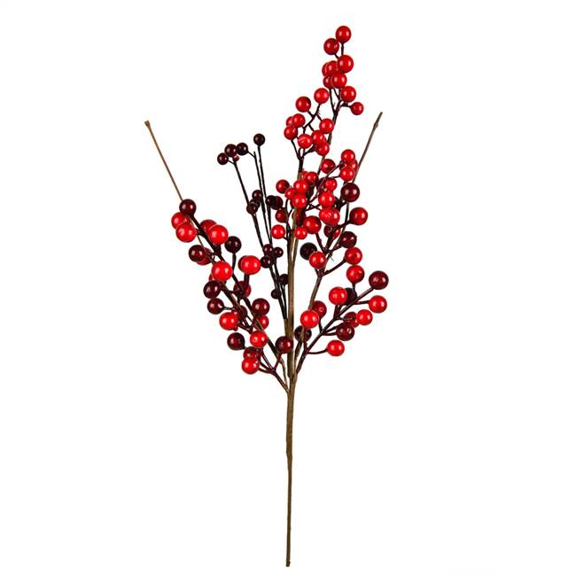 18" Red Berry Pick Outdoor 3/Pk