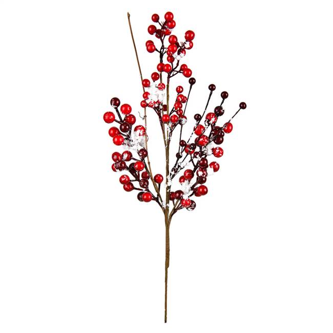 18" Red Snow Berry Pick 3/Pk