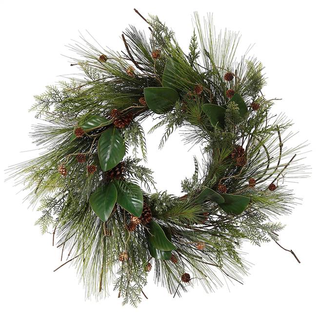 36" Bangor Mixed Pine Wreath 277Tips