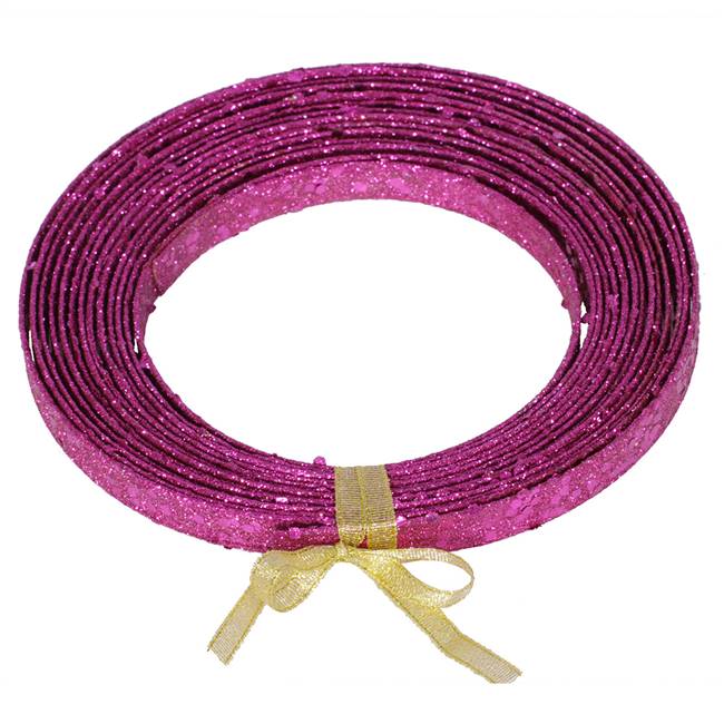 23' X 1/2'' Magenta Glitter  Ribbon