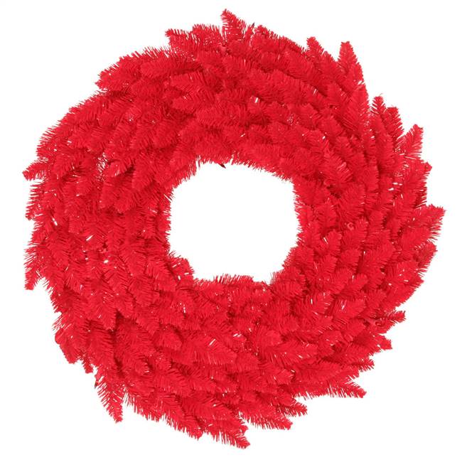48" Red Fir Wreath DuraL LED 150Rd 480T