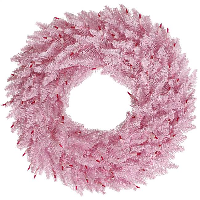 36" Pink Fir Wreath 320T