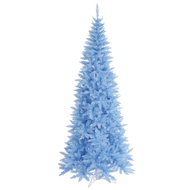 7.5'x40" Sky Blue Slim Fir Tree 1238T