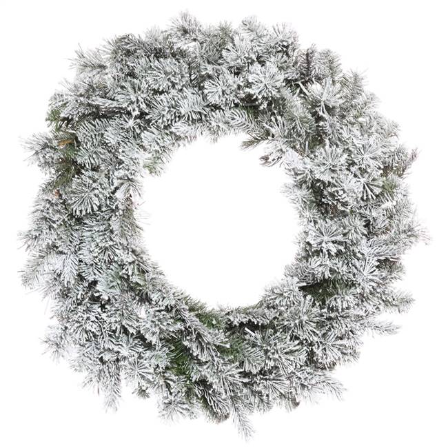 36" Flocked Kiana Wreath 330T