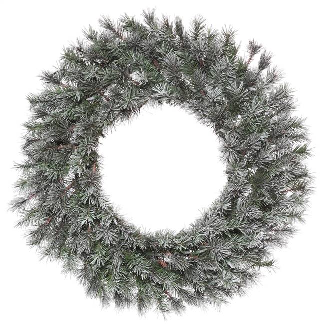 30" Frosted Lacey Wreath 200T