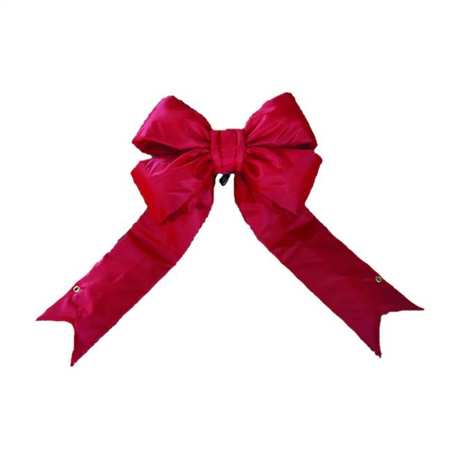 60" x 75" Red Nylon Outdoor Bow 14" Size