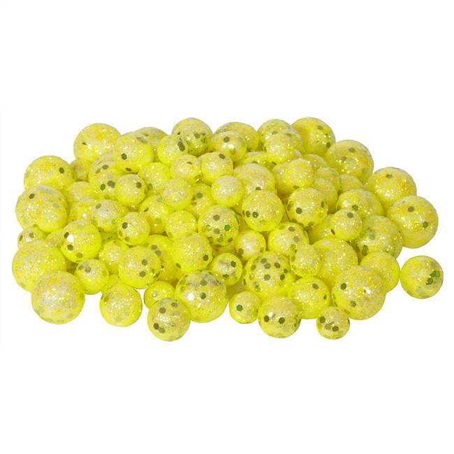20-25-30MM Yellow Glitt Ball 72/Bag