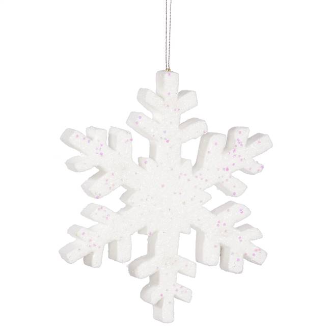 30" White Outdoor Glitter Snowflake