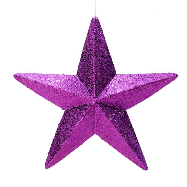 23" Purple Glitter Star Outdoor