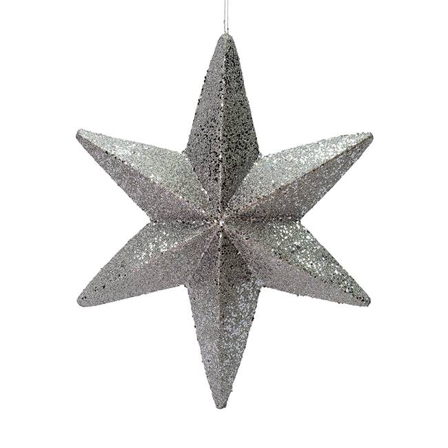 20" Pewter Glitt Bethlehem Star Outdoor