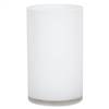 10" White Cylinder Glass Container