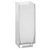 6" White Square Glass Container