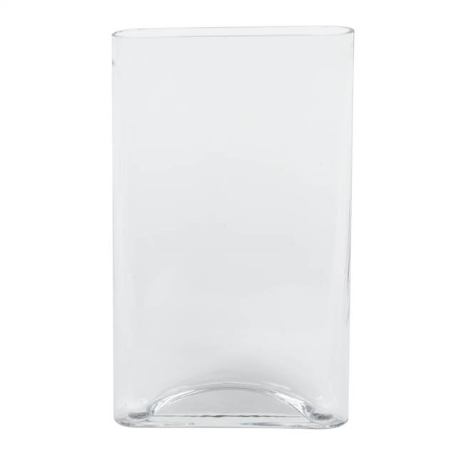 10" Clear Pillow Glass Container